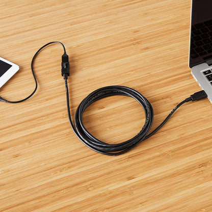 USB 2.0 Extension Cable - A-Male to A-Female Adapter Cord - 6.5 Feet (2 Meters)