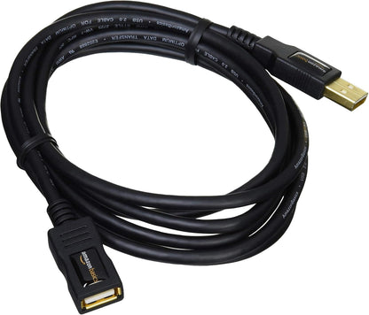 USB 2.0 Extension Cable - A-Male to A-Female Adapter Cord - 6.5 Feet (2 Meters)